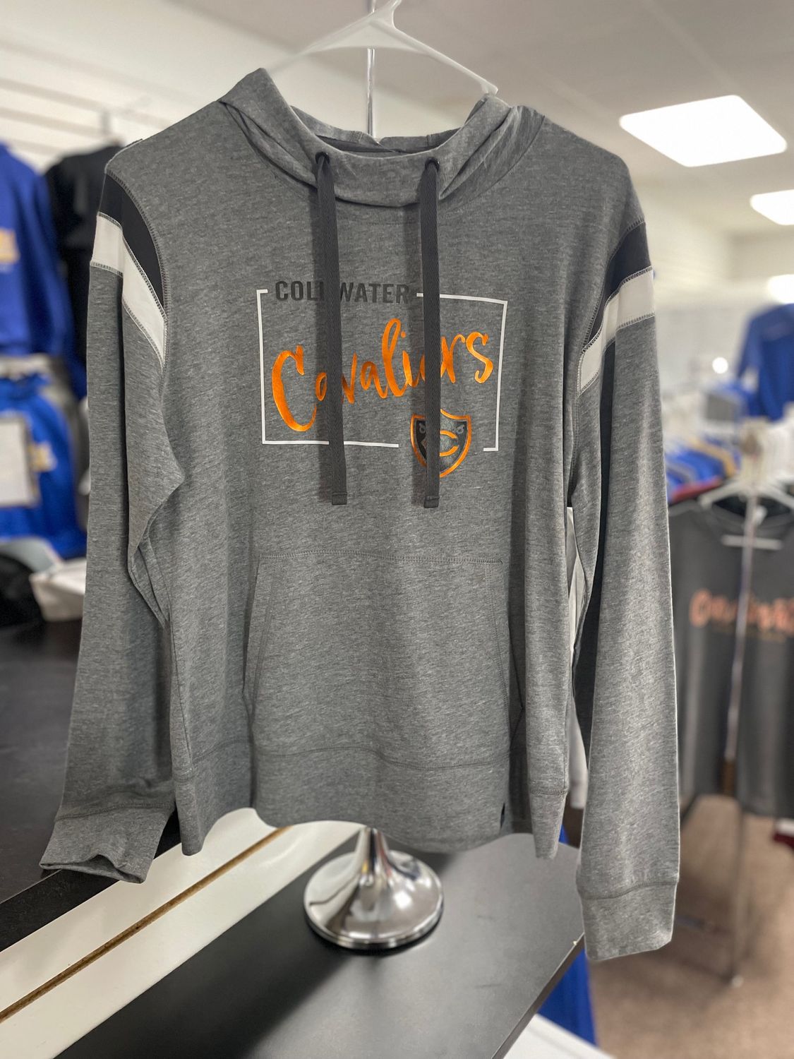 New Era ® Ladies Heritage Blend Varsity Hoodie LNEA108 Shadow Grey Heather/ Graphite/ White XL