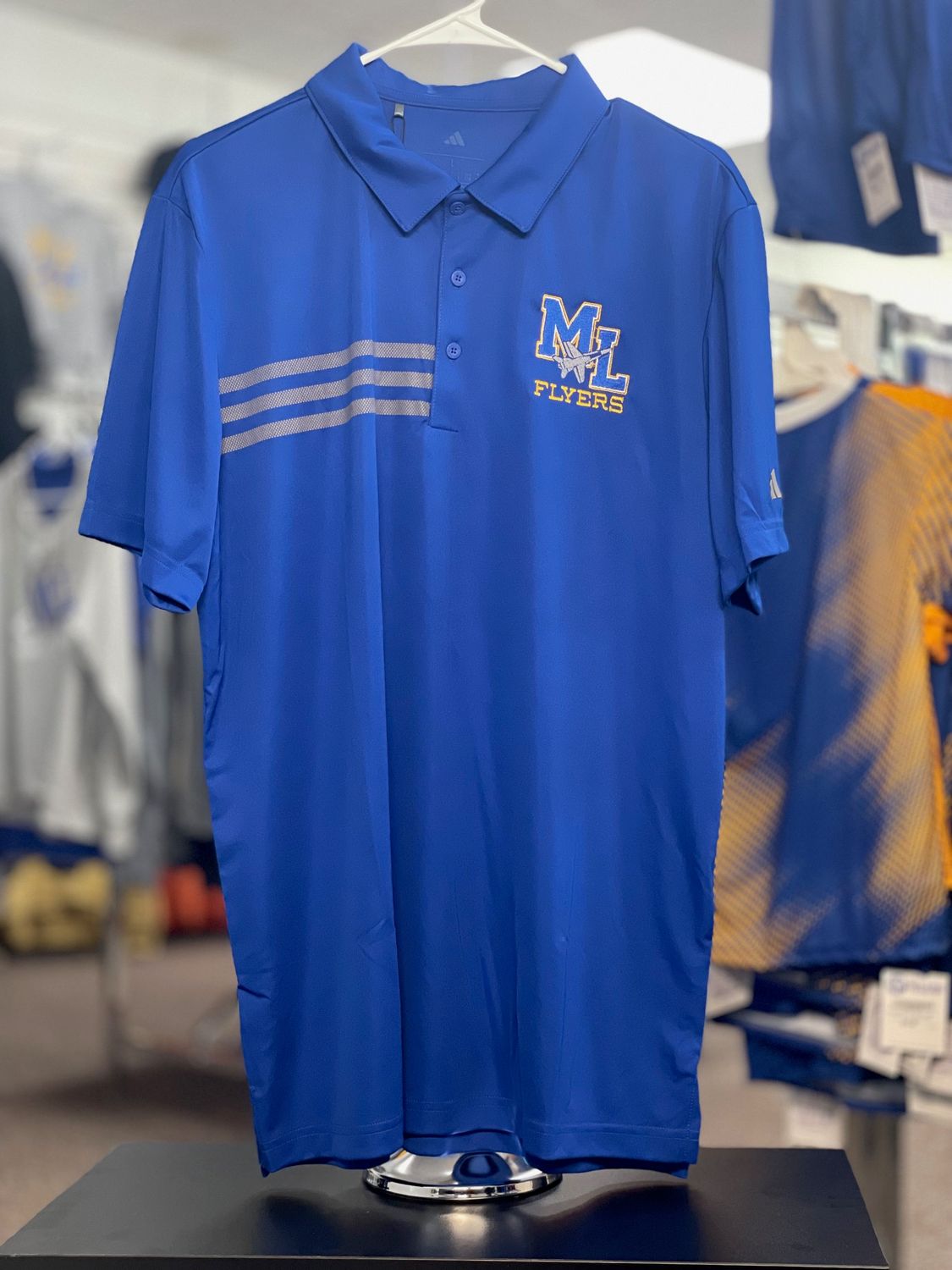 Adidas 3-Stripes Chest Polo A324 Collegiate Royal/ Grey Three XL