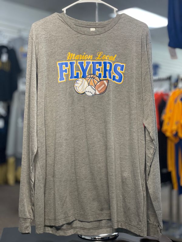 BELLA + CANVAS Triblend Long Sleeve Tee 3513 XL Grey Triblend