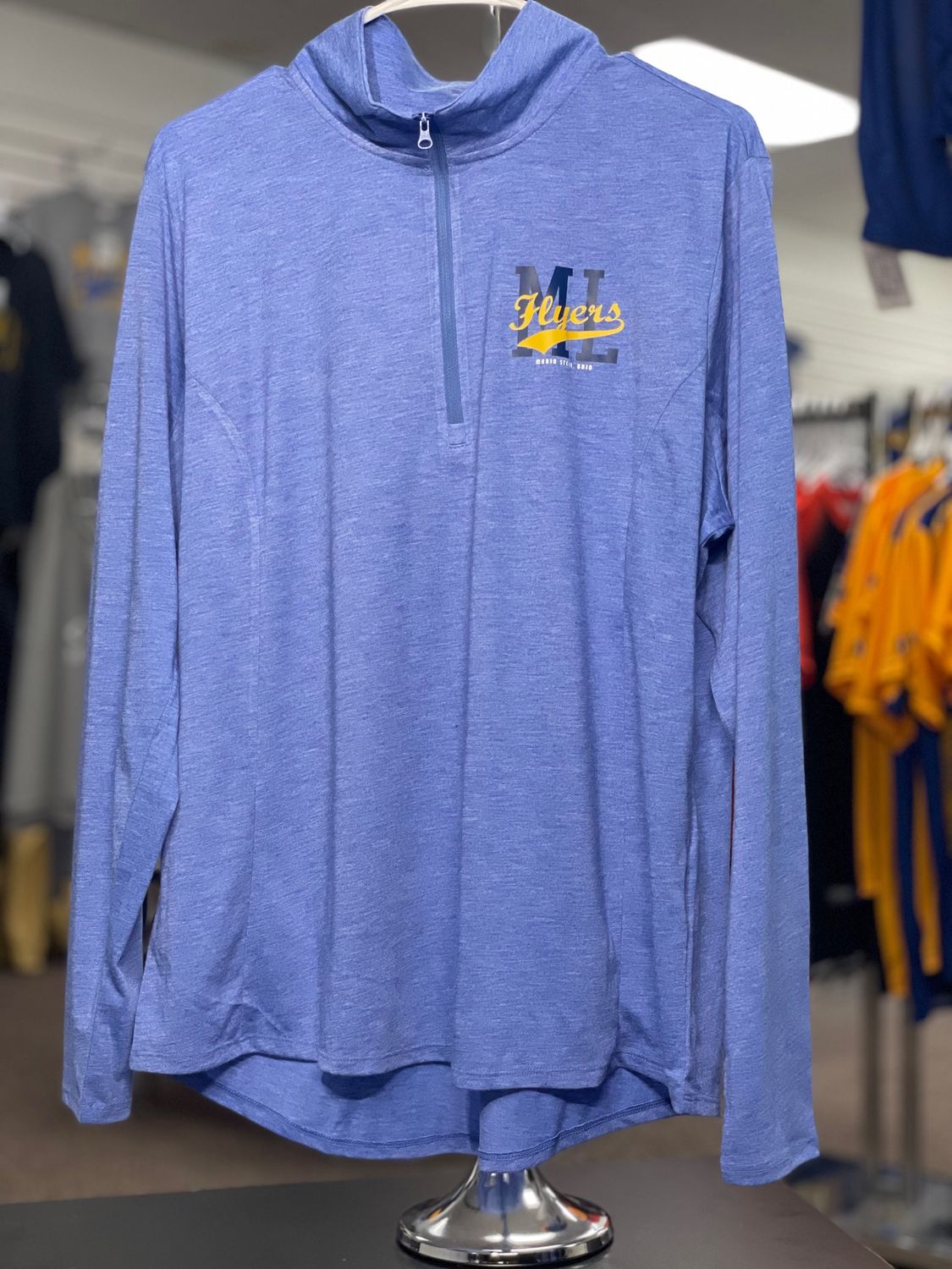 Sport-Tek ® Women&#39;s PosiCharge ® Tri-Blend Wicking 1/4-Zip Pullover. LST407 True Royal Heather XL