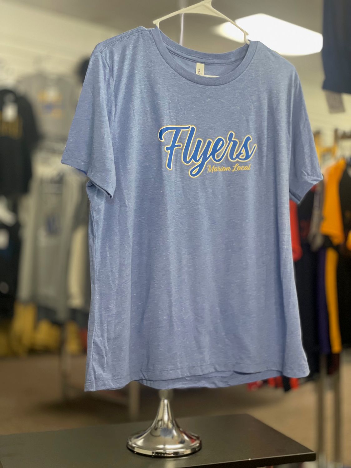 BELLA + CANVAS Women&#39;s Relaxed Fit Triblend Tee 6413 Blue Triblend L