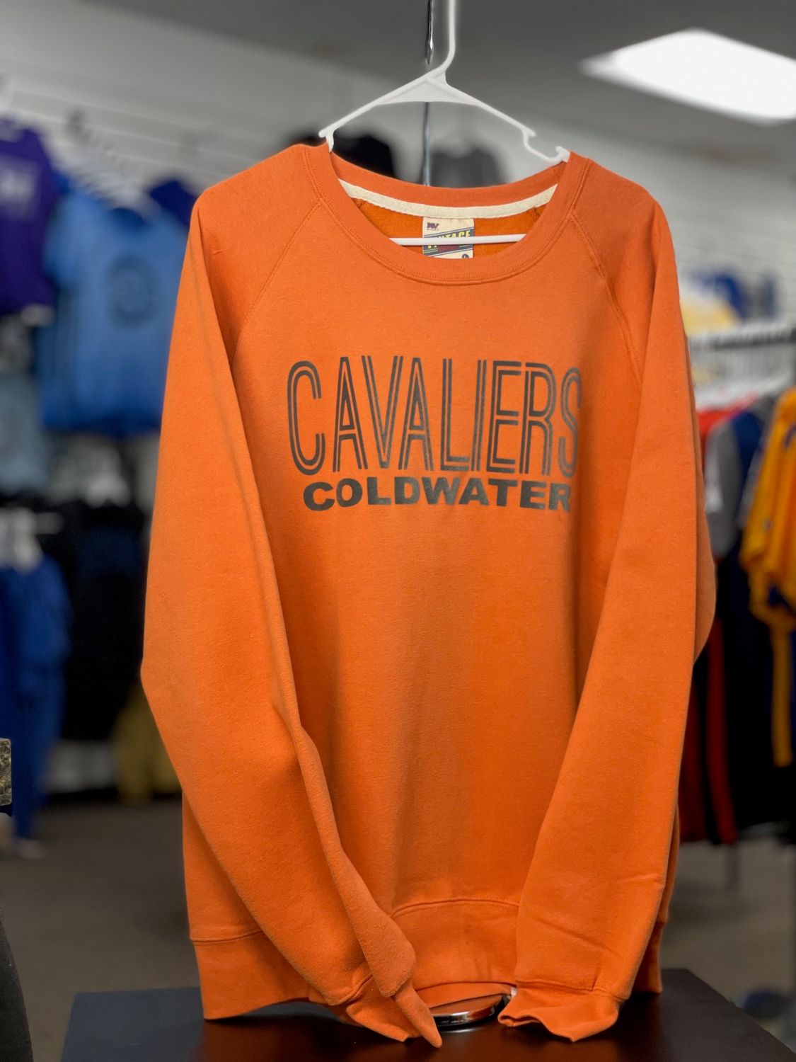 MV Sport Vintage Fleece Raglan Crewneck Sweatshirt 17116 VINTAGE ORANGE LARGE