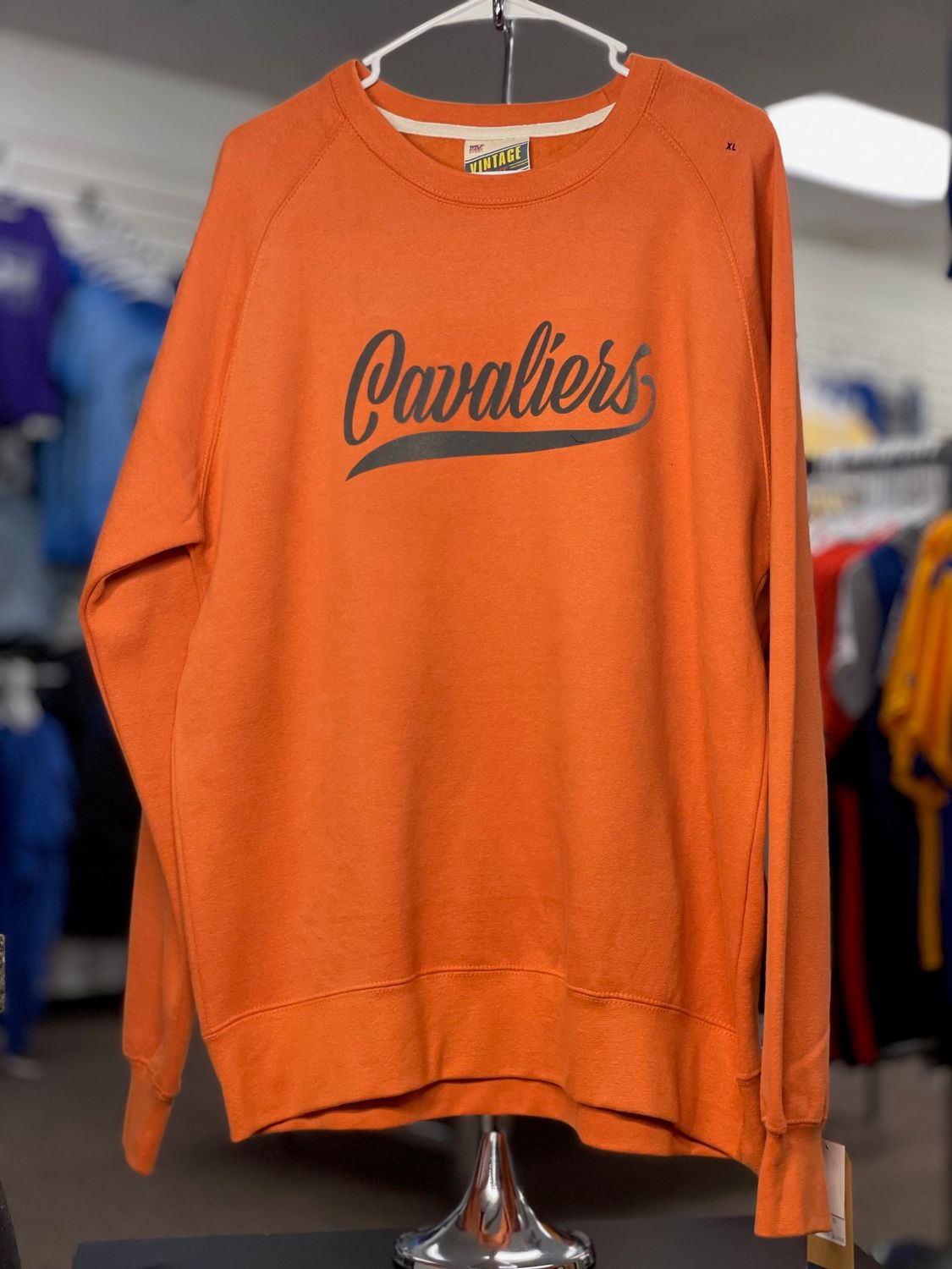MV Sport Vintage Fleece Raglan Crewneck Sweatshirt 17116 VINTAGE ORANGE XL