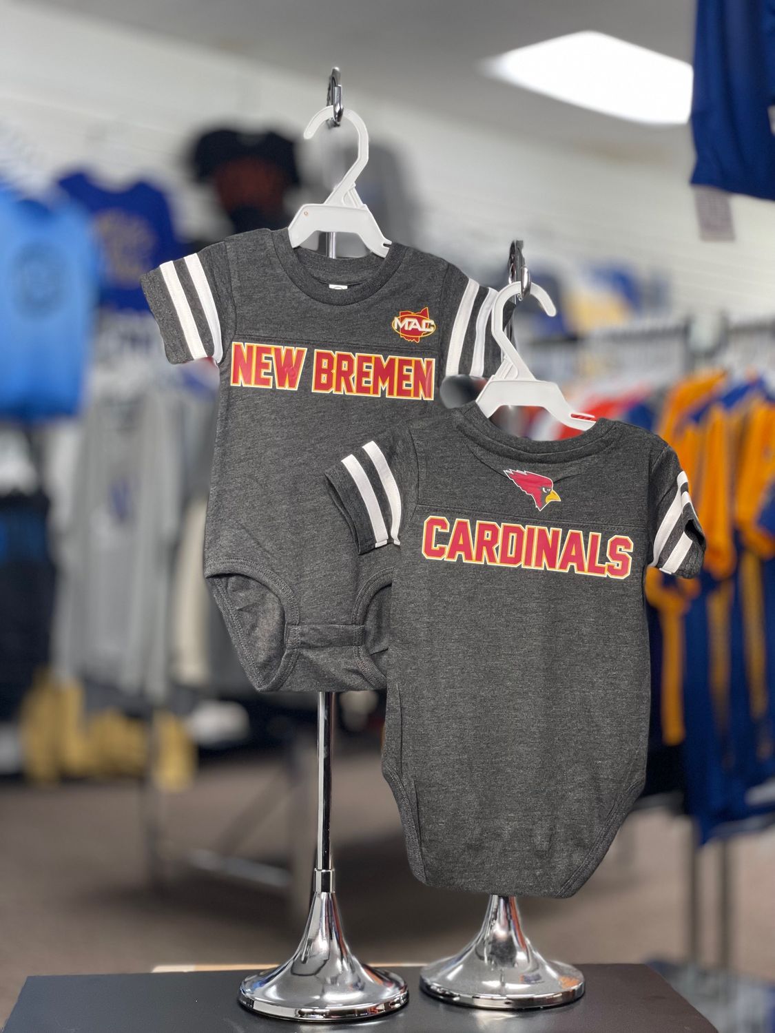 Rabbit Skins Infant Football Fine Jersey Bodysuit. RS4437 Vintage Smoke/ Blended White 06M