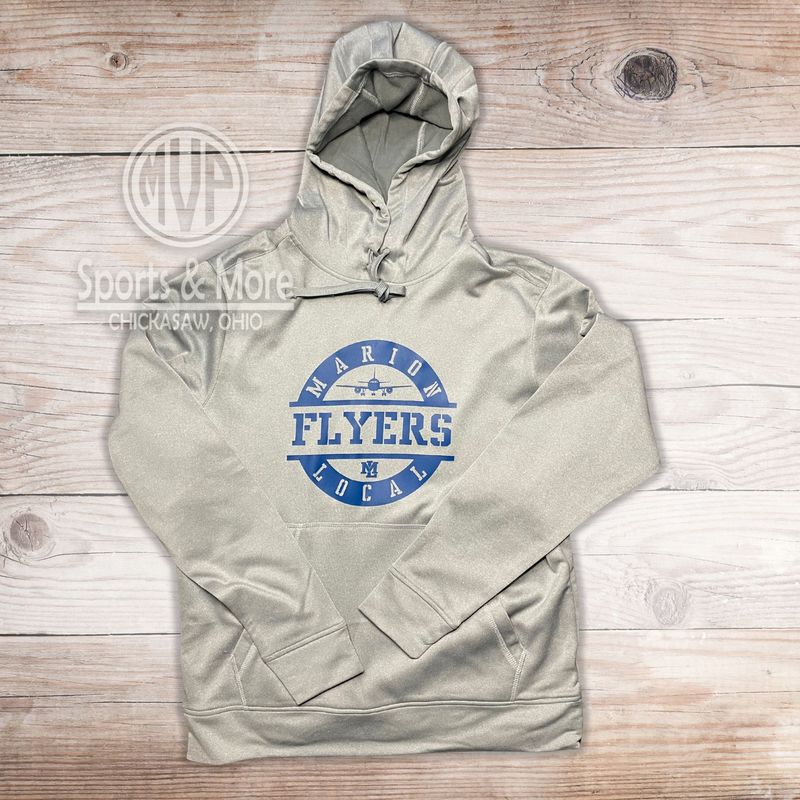 Sport-Tek ® PosiCharge ® Sport-Wick ® Heather Fleece Hooded Pullover. ST264 Dark Silver Heather XL