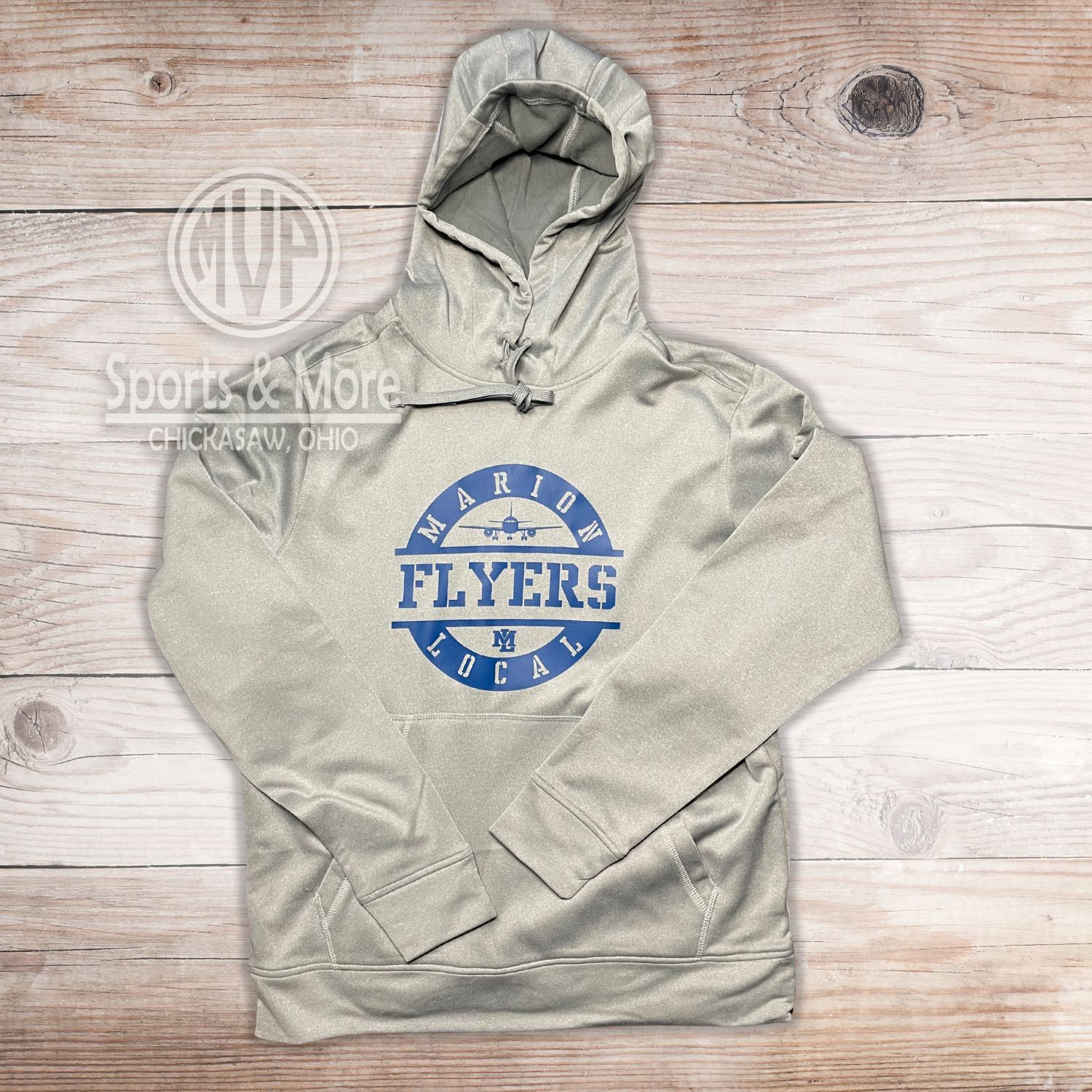Sport-Tek ® PosiCharge ® Sport-Wick ® Heather Fleece Hooded Pullover. ST264 Dark Silver Heather L