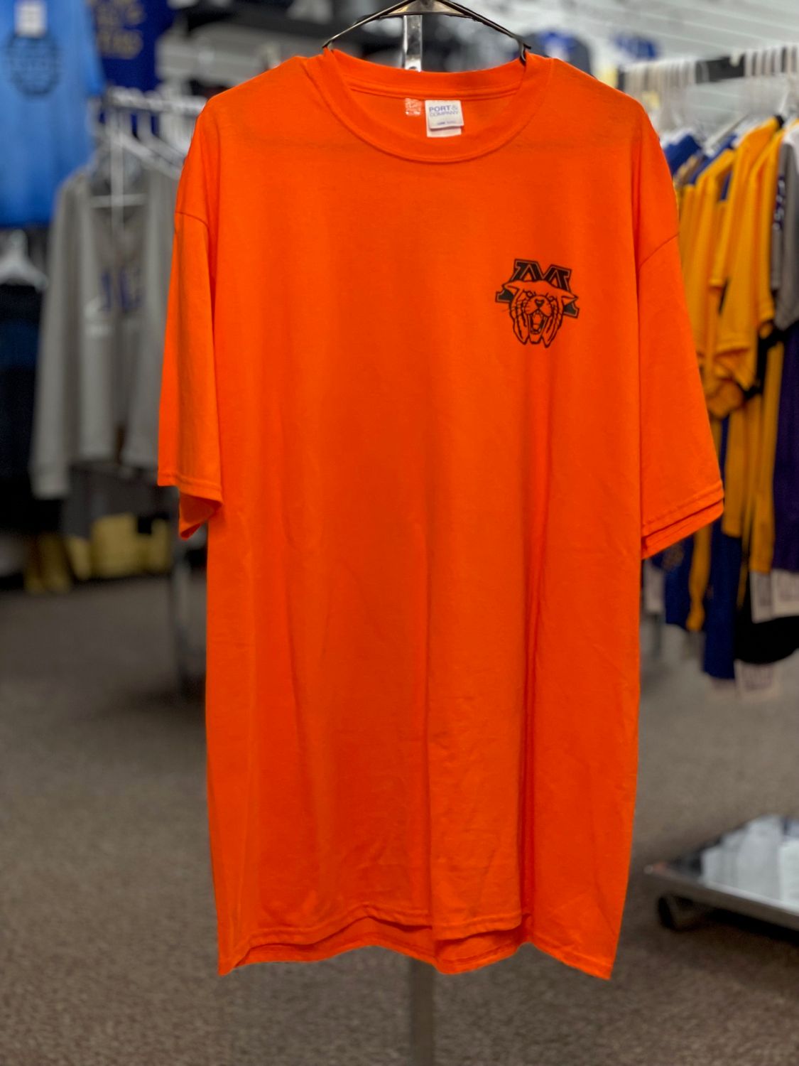 Port &amp; Company Tall Core Blend Tee. PC55T Orange XLT