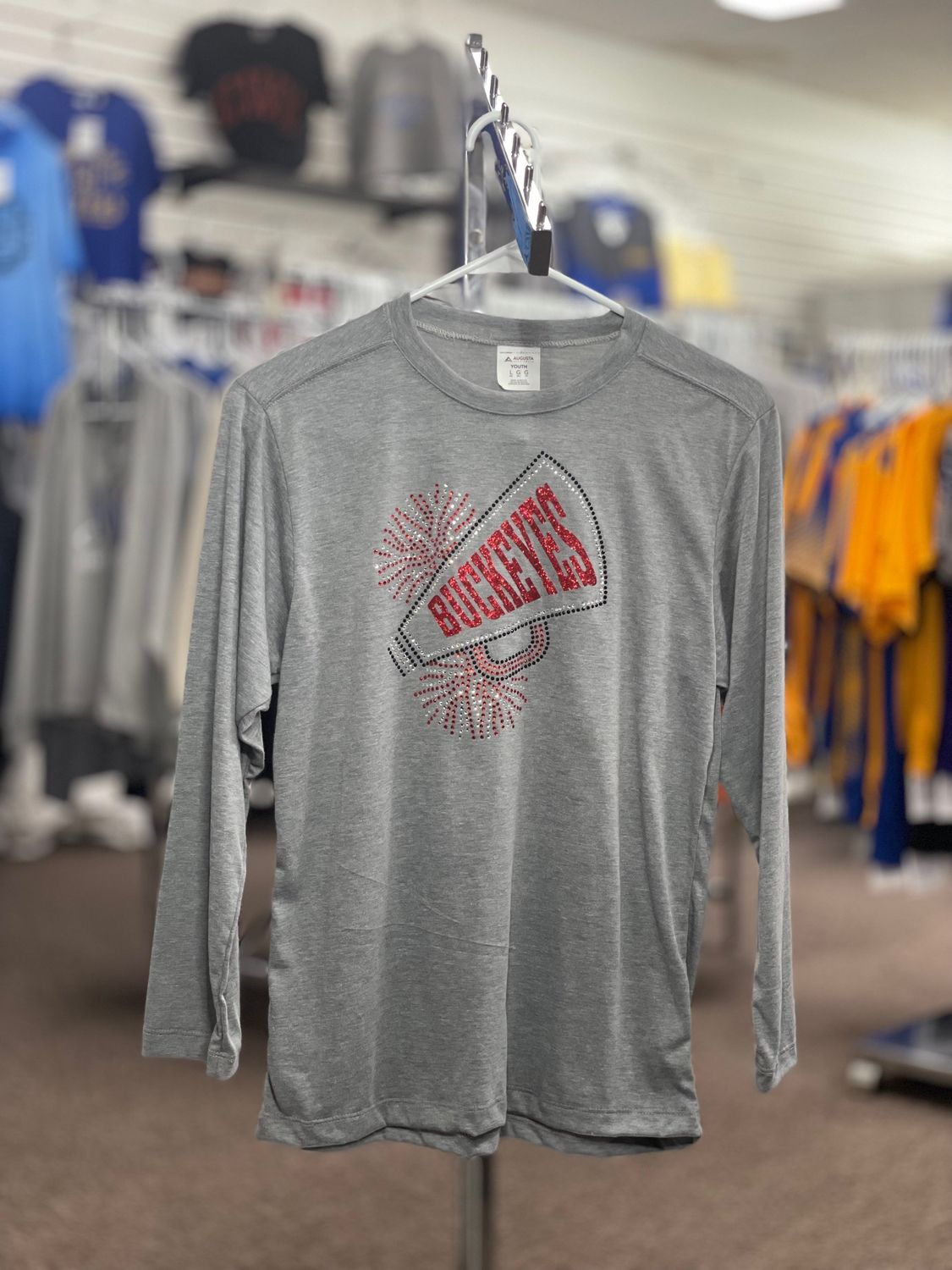 Augusta Youth Tri-Blend Long Sleeve Tee GREY HEATHER L