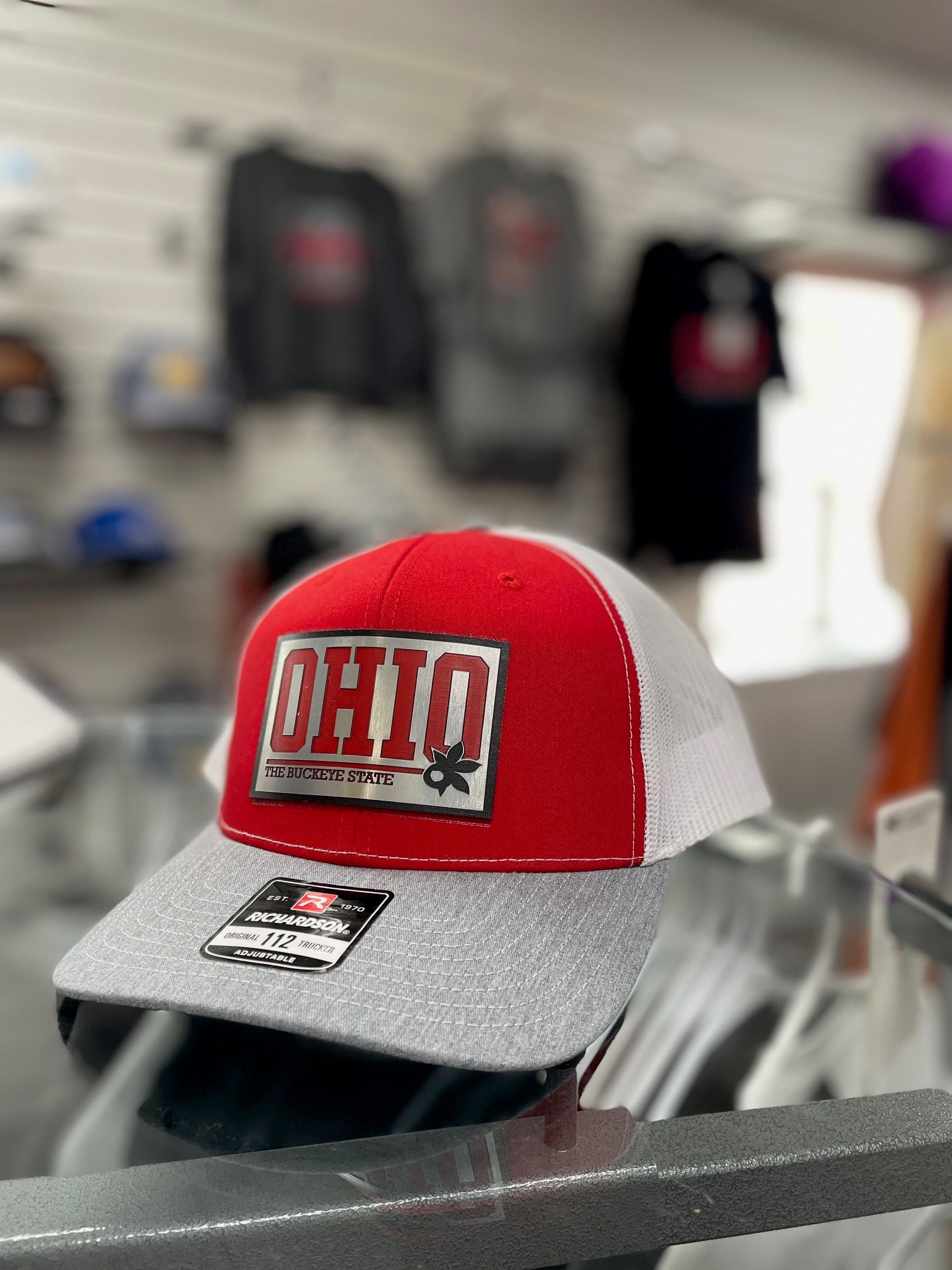 Snapback Trucker Cap - 112 - Red/ White/ Heather Grey - OSFM