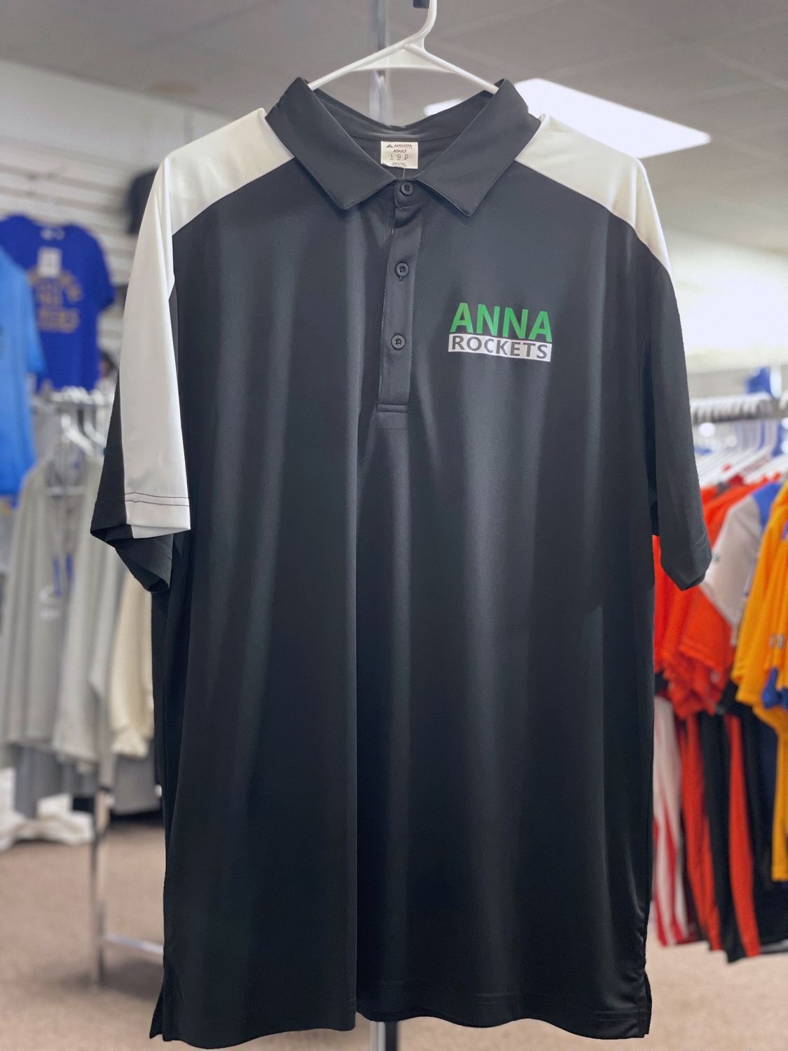 Augusta Bi-Color Vital Polo 5028 BLACK/WHITE L