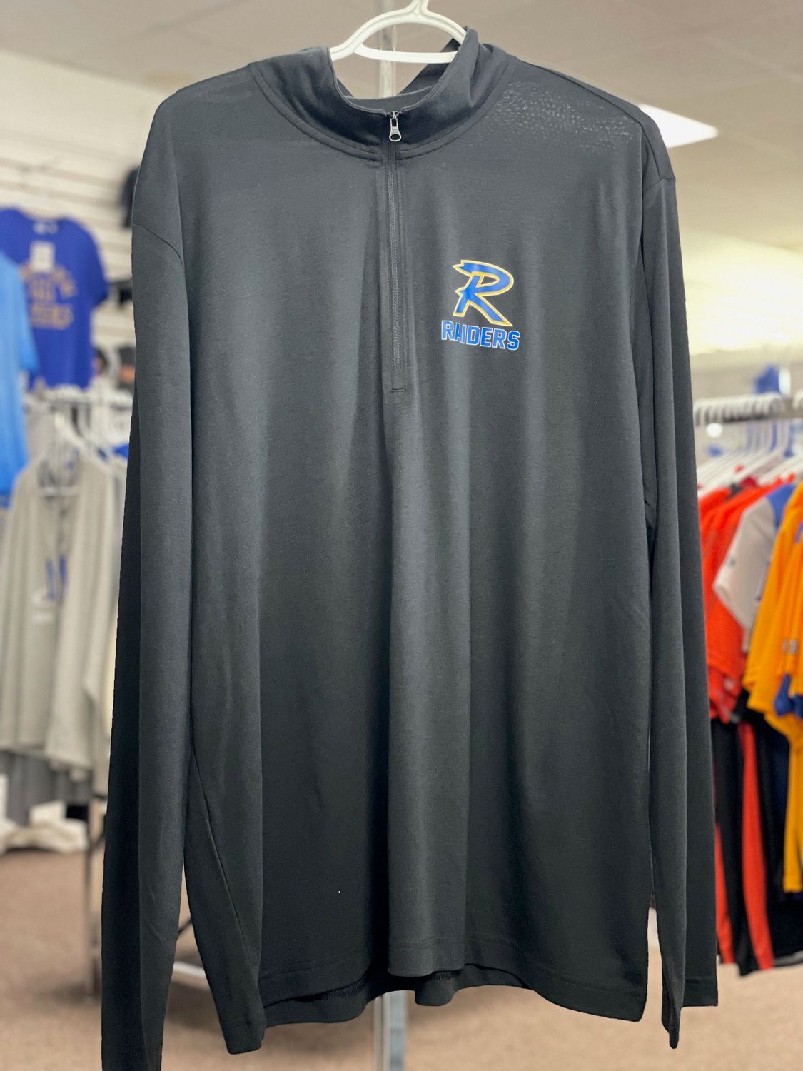 Sport-Tek ® PosiCharge ® Tri-Blend Wicking 1/4-Zip Pullover. ST407 Black Triad Solid XL