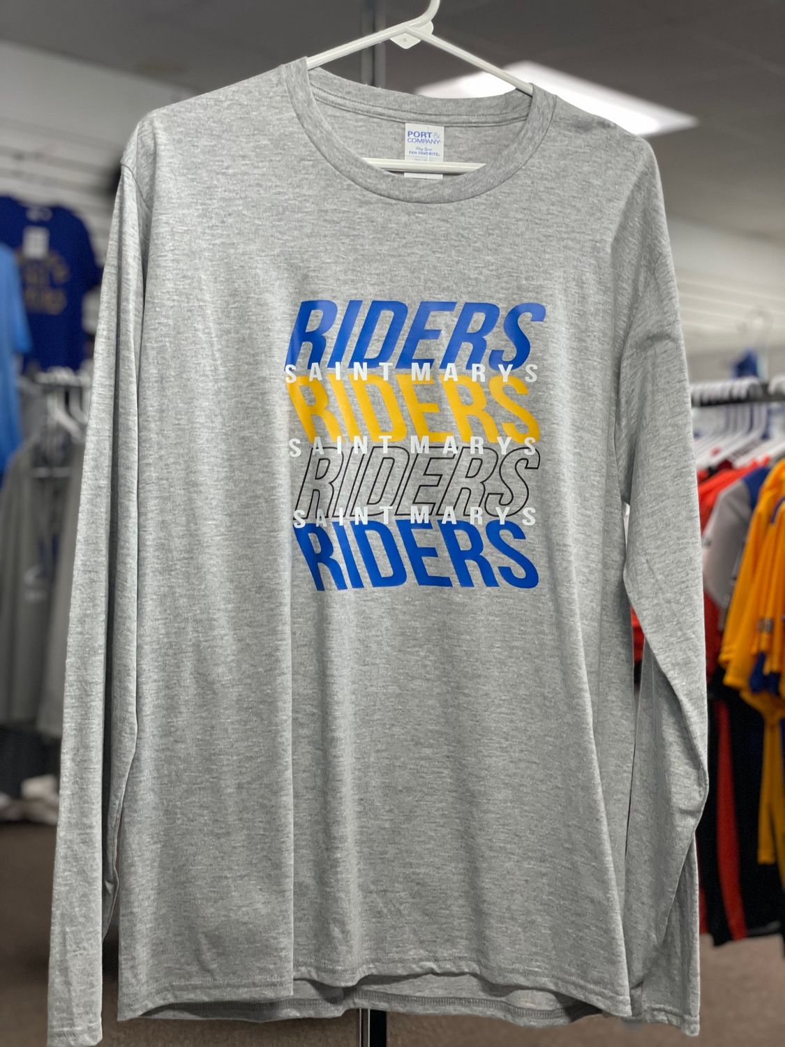 Port &amp; Company® Long Sleeve Fan Favorite Tee. PC450LS Athletic Heather L