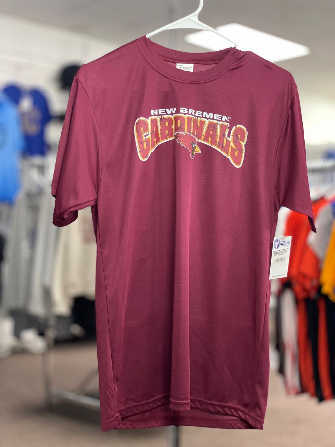 Augusta Attain Wicking Raglan Sleeve Tee 2790 CARDINAL S
