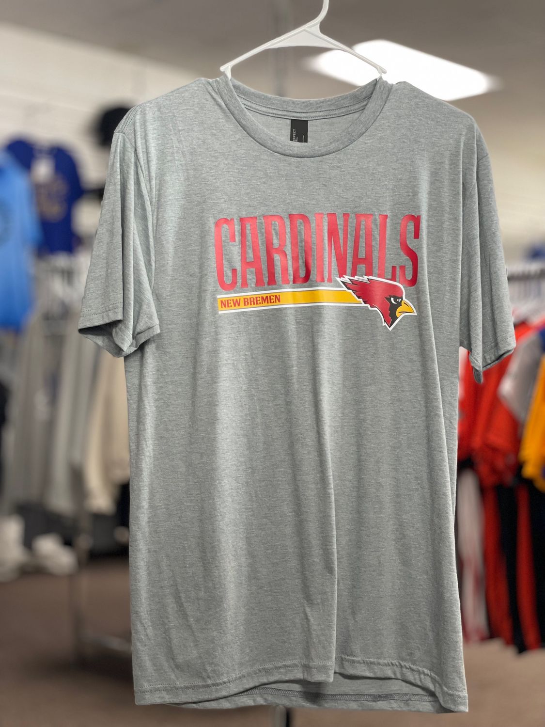 District Perfect TriTee. DM130 Heathered Grey S