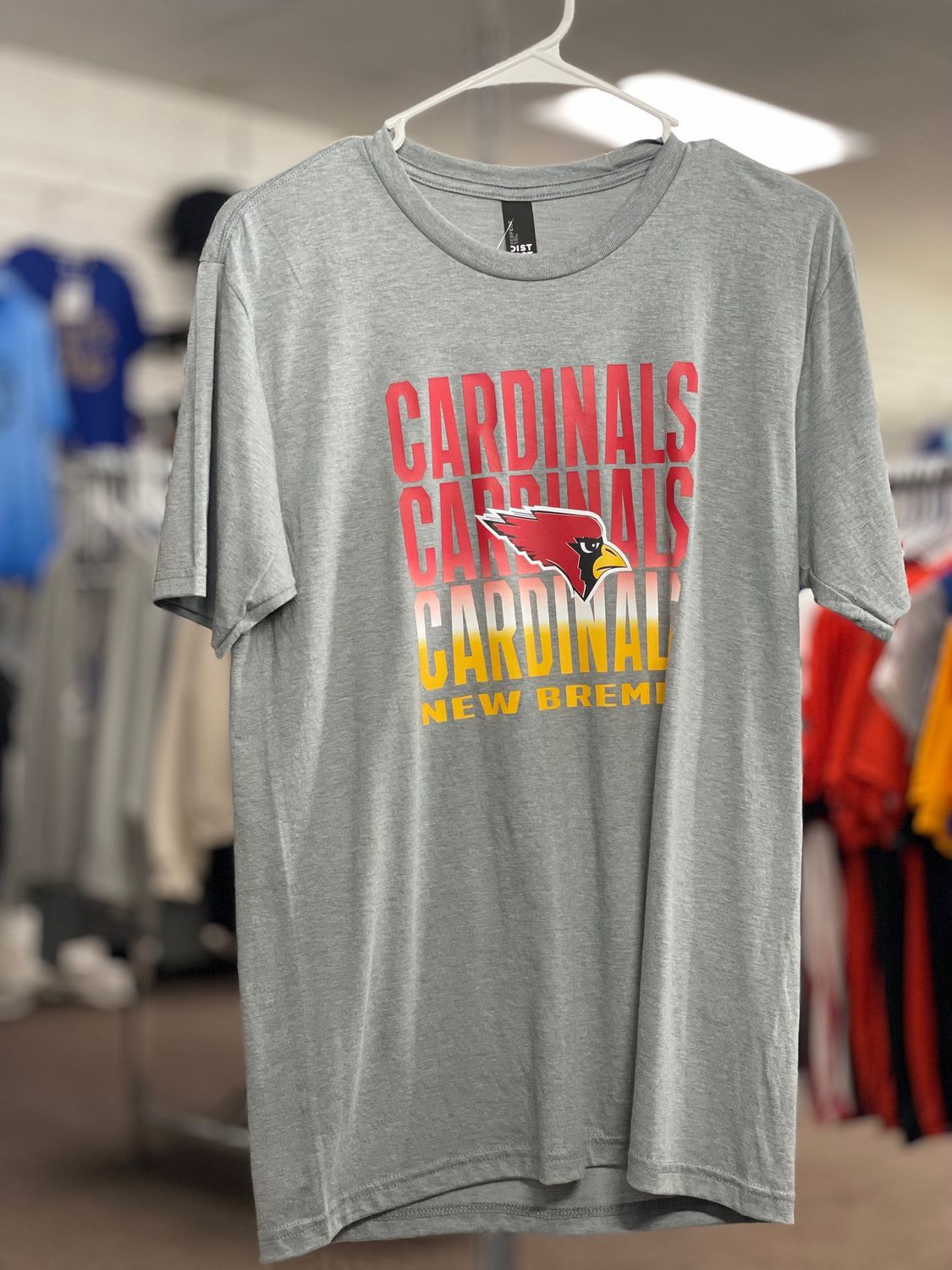 District Perfect TriTee. DM130 Heathered Grey S