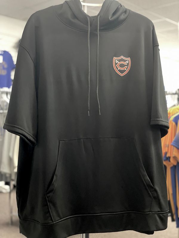 Augusta Wicking Fleece Short Sleeve Hoodie 6871 BLACK 2XL