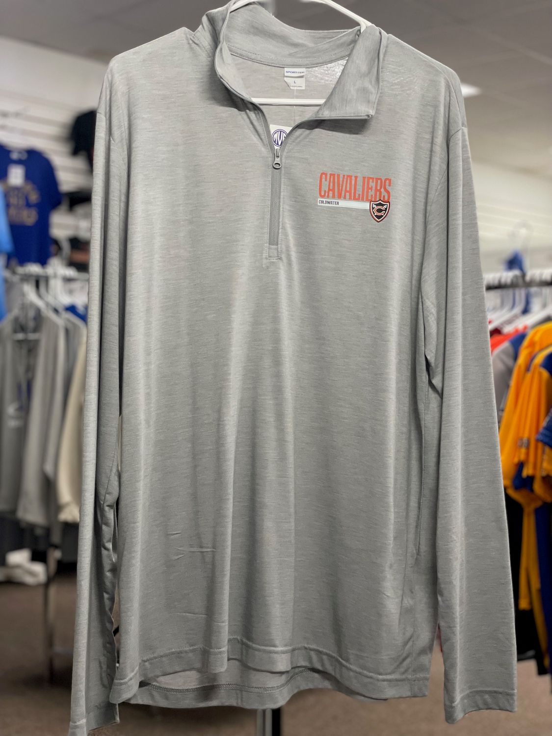 Sport-Tek ® PosiCharge ® Tri-Blend Wicking 1/4-Zip Pullover. ST407 Light Grey Heather L