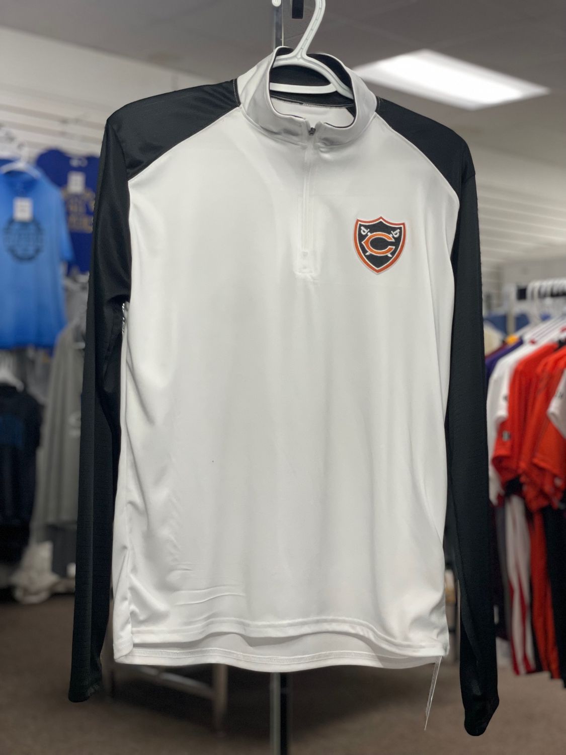 Badger Sport Breakout 1/4 Zip 423100 White/Black S