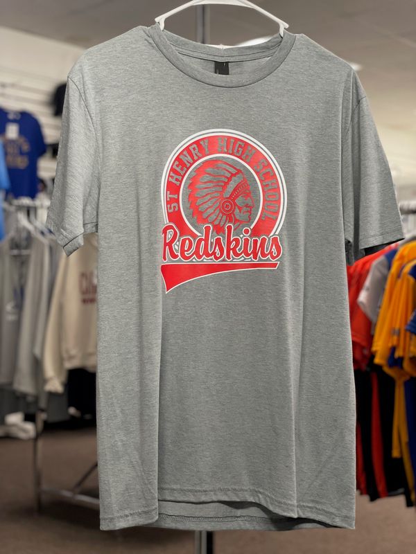 District Perfect TriTee. DM130 Heathered Grey S