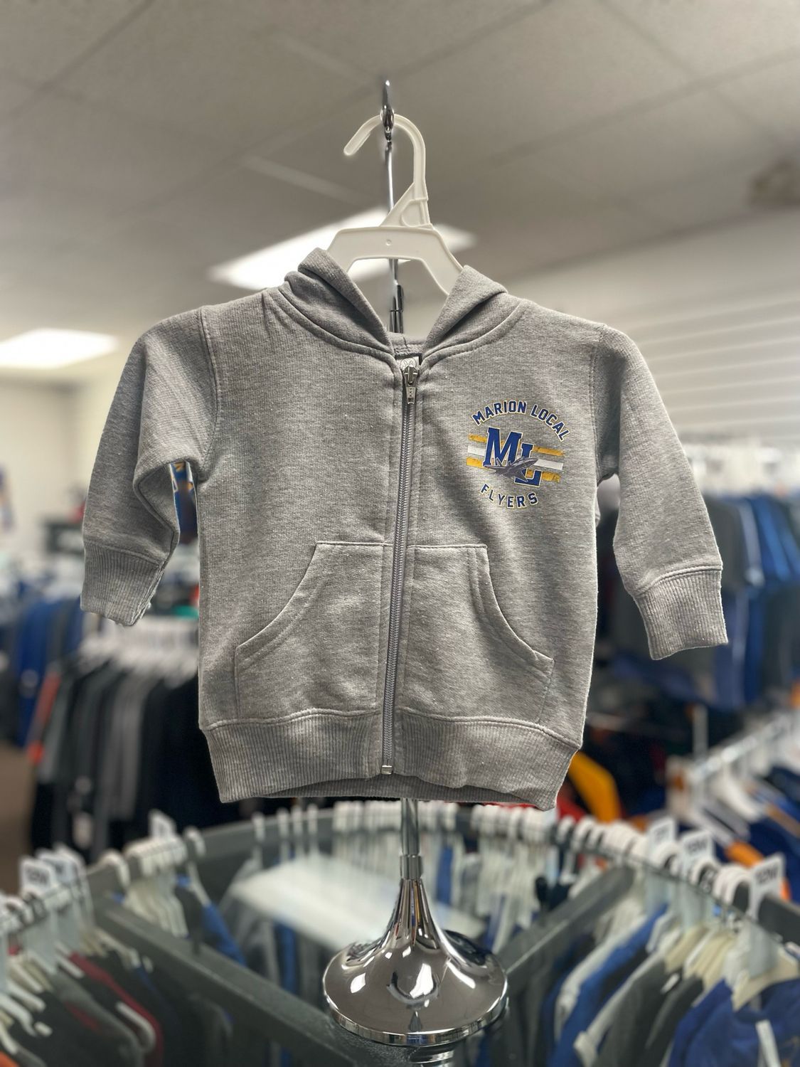 Rabbit Skins Infant Zip Fleece Hoodie 3446 Heather 6M