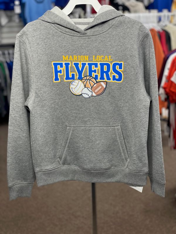 Fleece Hoodie - Vintage Heather - YST254 - YOUTH SMALL