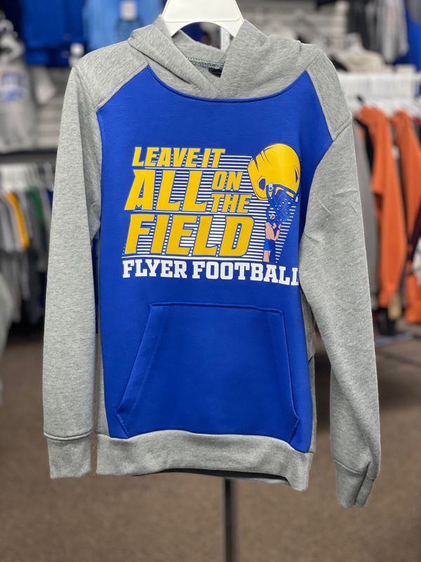 YOUTH SMALL Colorblock Hoodie - Royal/Grey Heather - 6866 - Youth Small