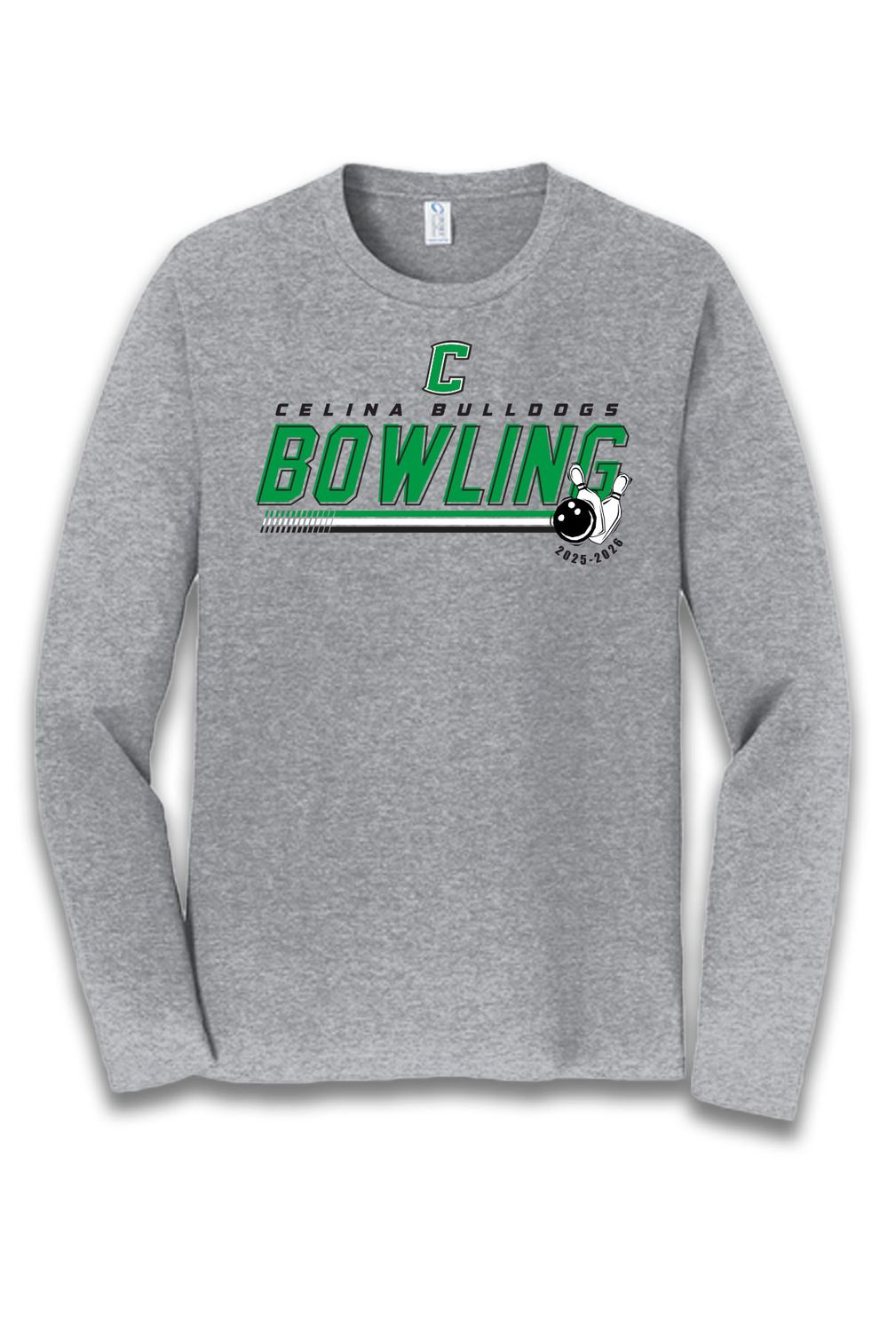 Port &amp; Co Long Sleeve Fan Favorite Tee _ Celina Bowling