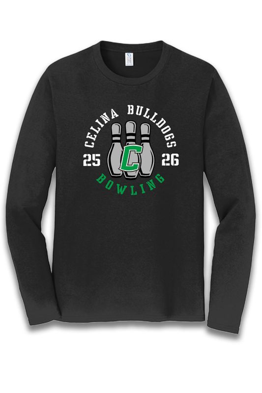 Port &amp; Co Long Sleeve Fan Favorite Tee _ Celina Bowling