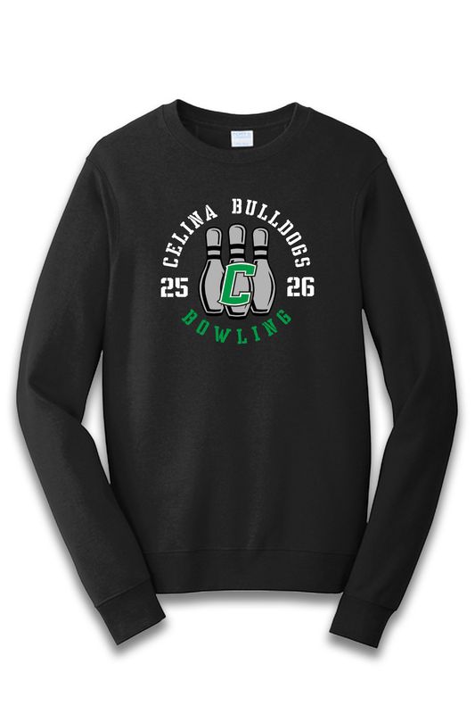 Port &amp; Co Fan Favorite Fleece Crewneck Sweatshirt _ Celina Bowling