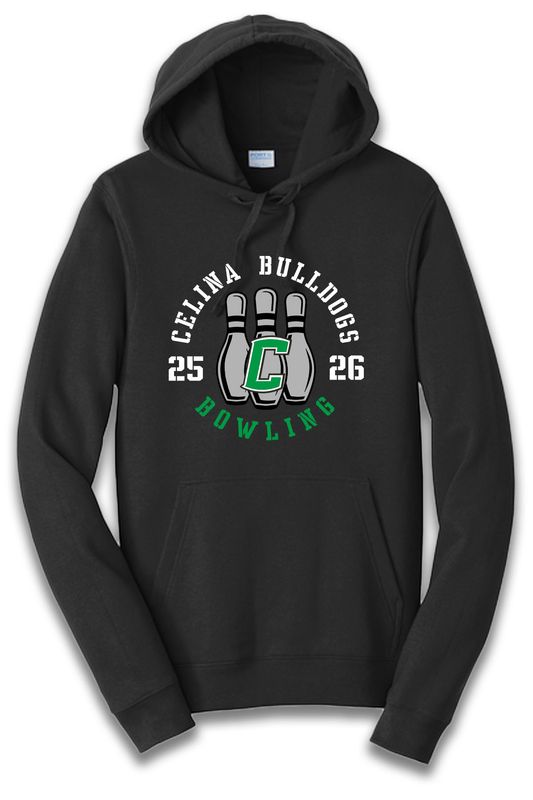 Port &amp; Co Fan Favorite Fleece Pullover Hooded Sweatshirt _ Celina Bowling
