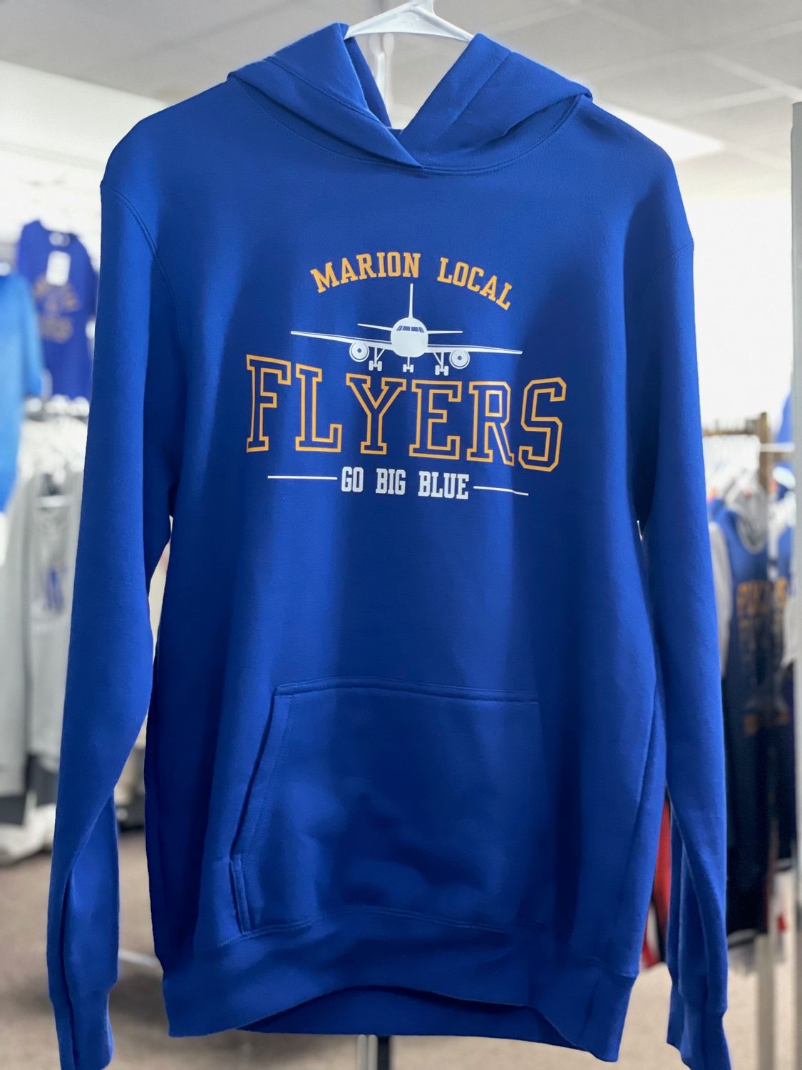 Port &amp; Company® Youth Fan Favorite Fleece Pullover Hooded Sweatshirt. PC850YH True Royal XL