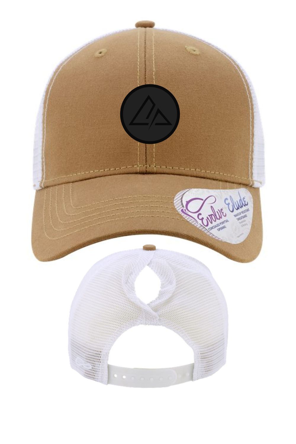 Infinity Her Women&#39;s Modern Trucker Cap - Charlie Caramel/White