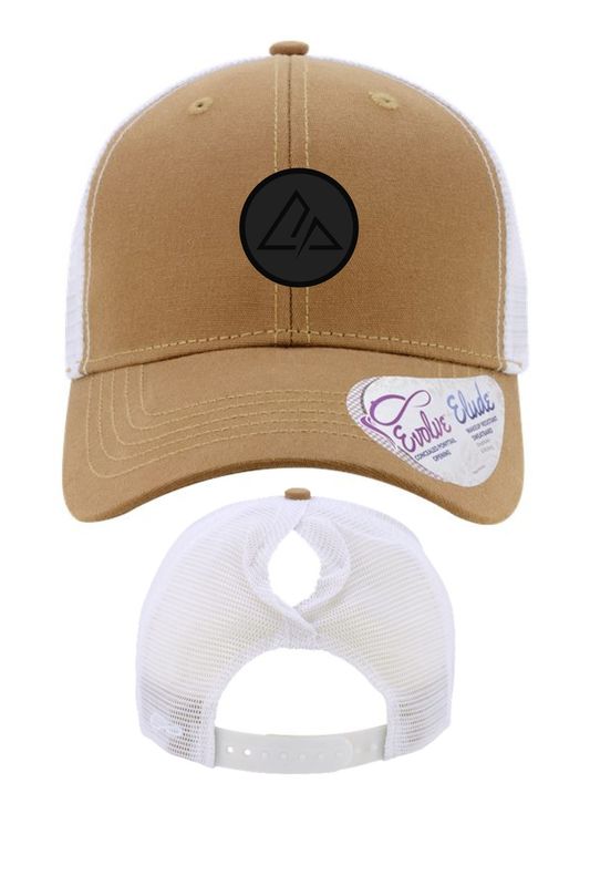 Infinity Her Women&#39;s Modern Trucker Cap - Charlie Caramel/White