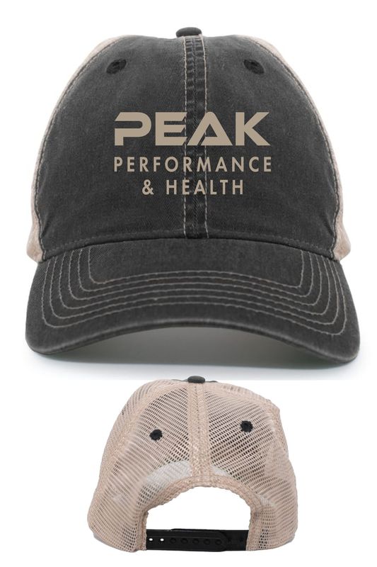 Vintage &quot;Dirty&quot; Trucker Snapback Cap V37 Black/Tan