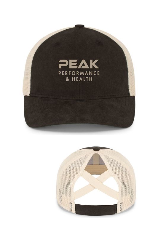 Ladies Ponytail Cap P130 Black/Beige
