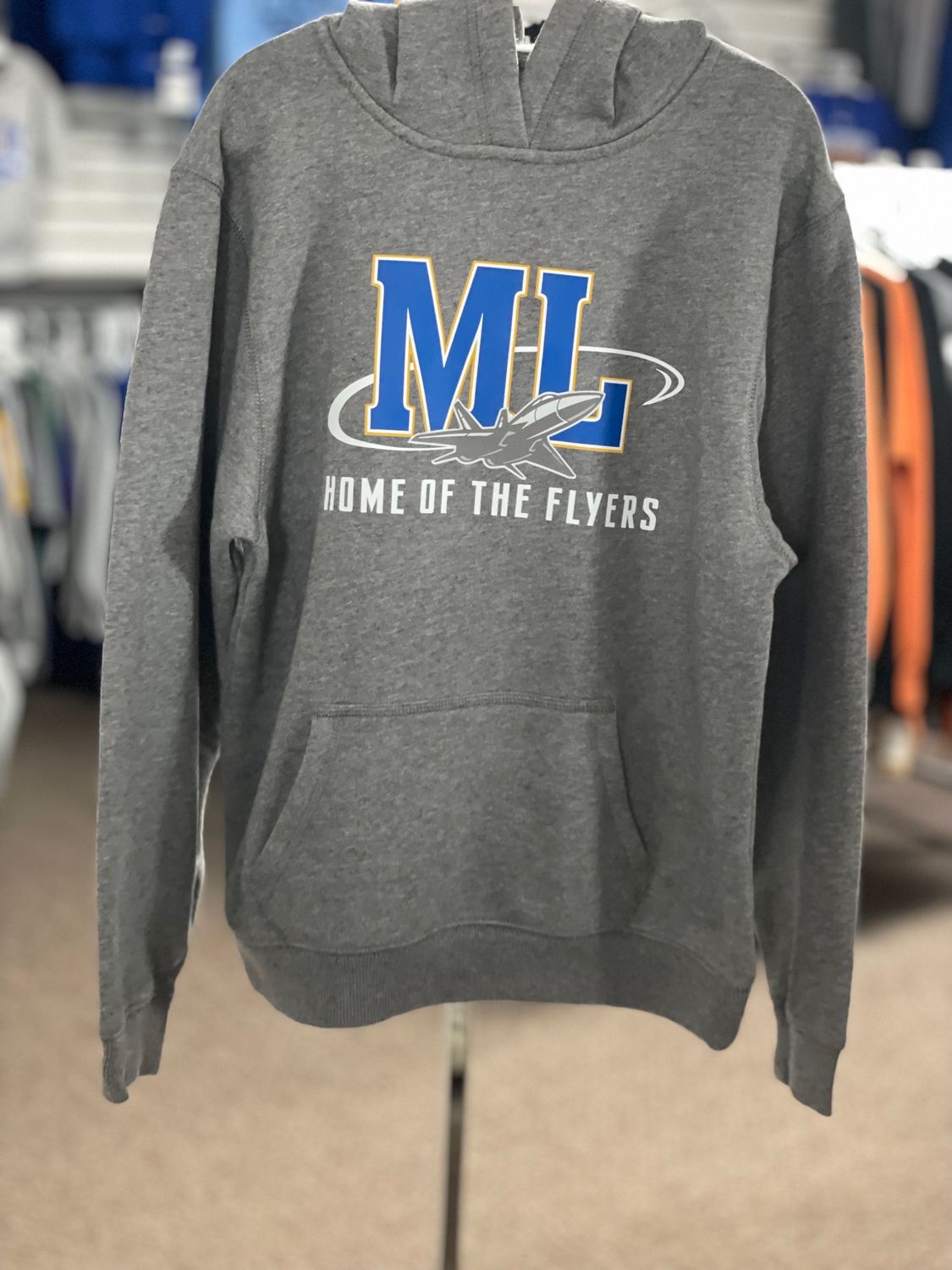 Sport-Tek® Youth Pullover Hooded Sweatshirt. YST254 Graphite Heather M