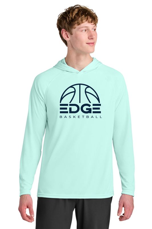 THE EDGE -  A4 Cooling Performance Long Sleeve Hooded Tee - A4N3409 - Pastel Mint