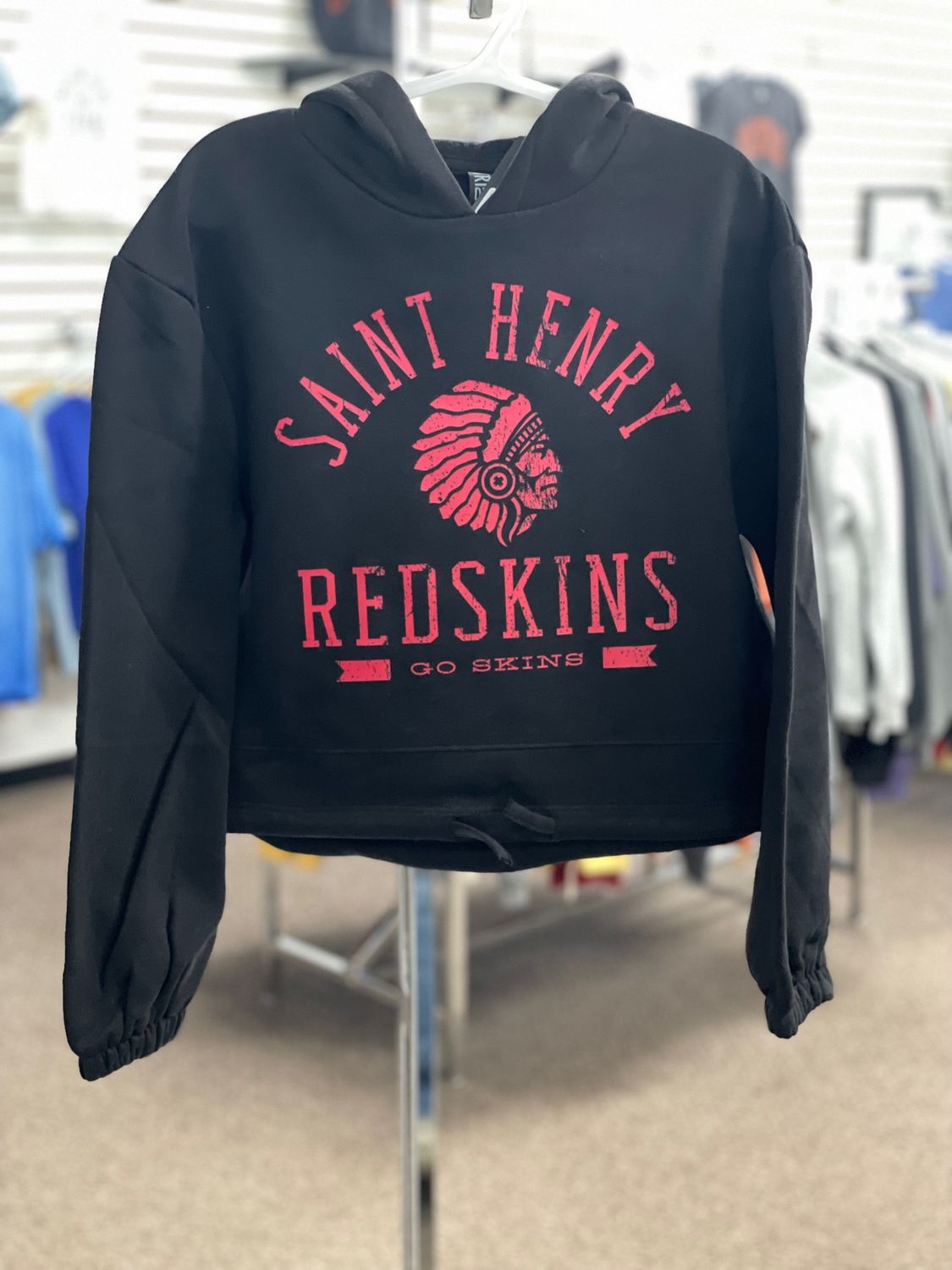 Youth Maria Hooded Sweatshirt - Athens Design - Black - SH