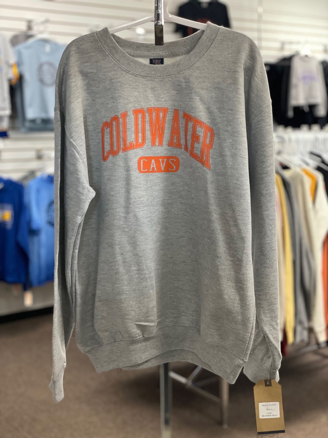 MV Sport Youth Buddy Crewneck Sweatshirt - 23154Y - Heather Grey