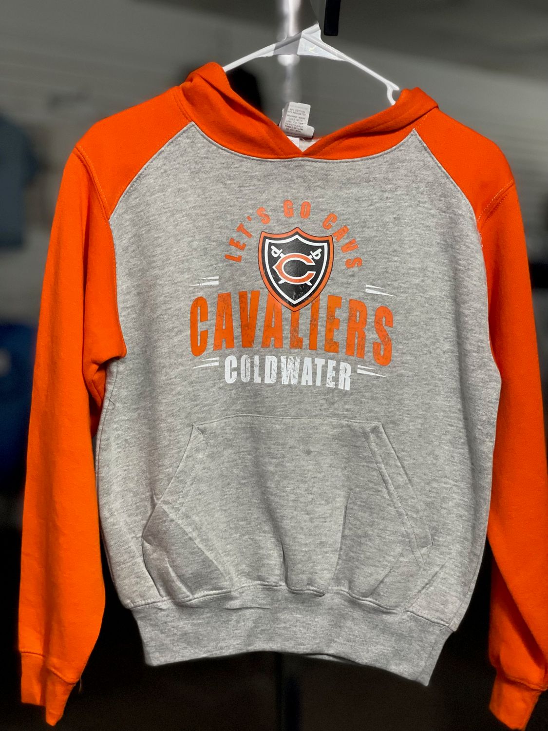 Badger Sport Athletic Fleece Sport Youth Hood 244900 Oxford/Burnt Orange S