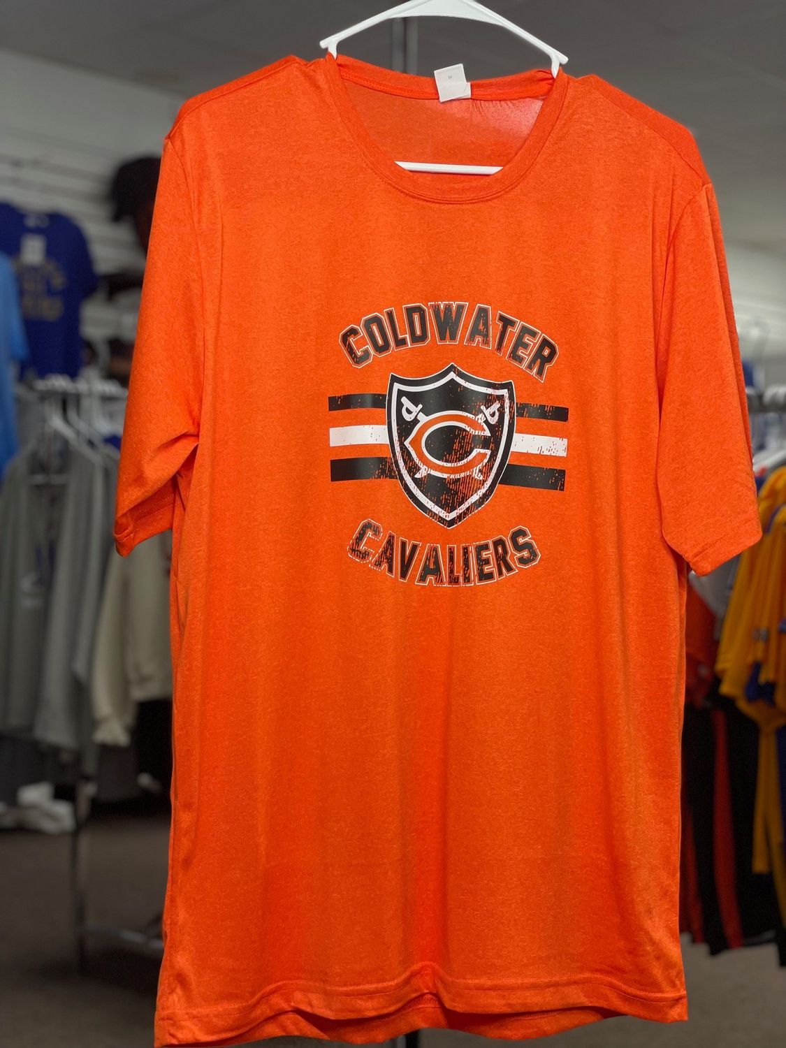 Sport-Tek® Heather Contender Tee. ST360 Deep Orange Heather L