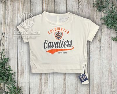 GIRLS EFFORTLESS TEE - VANILLA - CW - RETRO TAIL