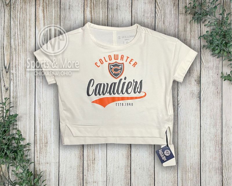 GIRLS EFFORTLESS TEE - VANILLA - CW - RETRO TAIL