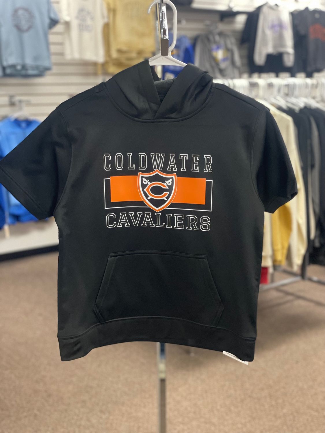 Sport-Tek ® Youth Sport-Wick ® Fleece Short Sleeve Hooded Pullover. YST251 Black M