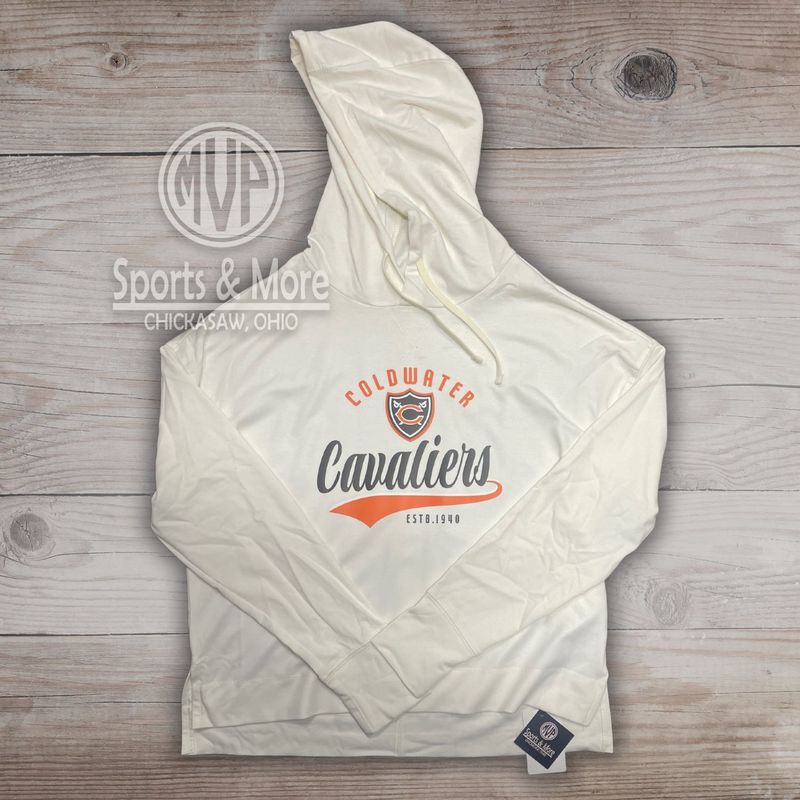 LADIES EFFORTLESS HOODIE - 223393 - VANILLA - CW RETRO TAIL