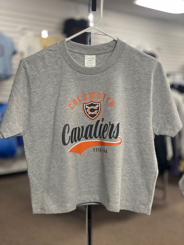 WOMEN’S HEAVYWEIGHT SIDNEY CROP TEE LADIES XS Athletic Heather