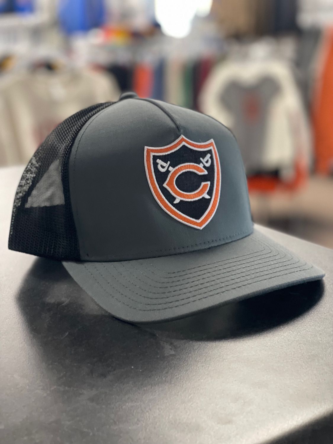 Pacific 5-Panel Trucker Snapback Cap 105C GRAPHITE/BLACK OS