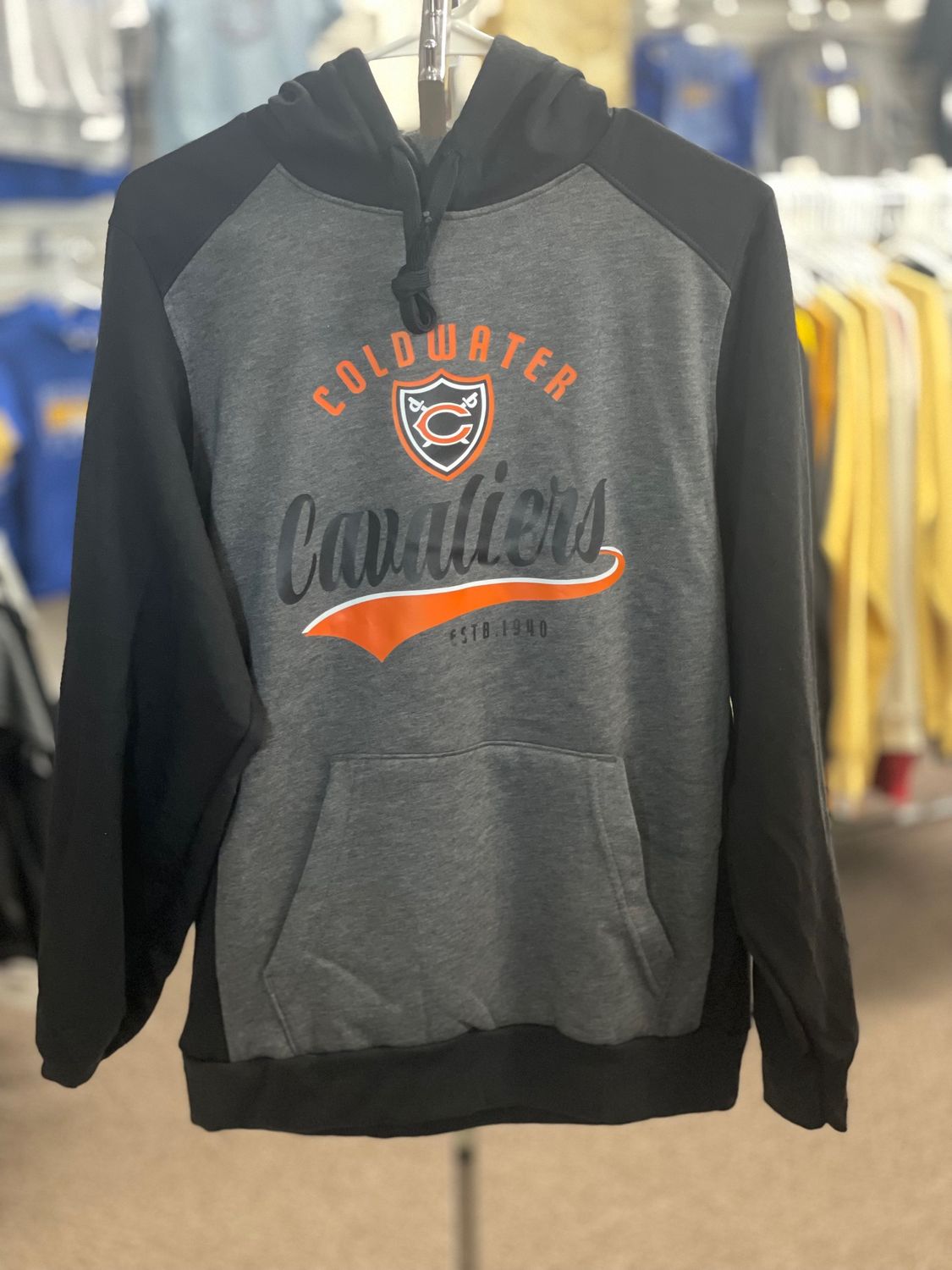 Augusta Three-Season Fleece Pullover Hoodie DISCONTINUED CARBON HEATHER/BLACK S