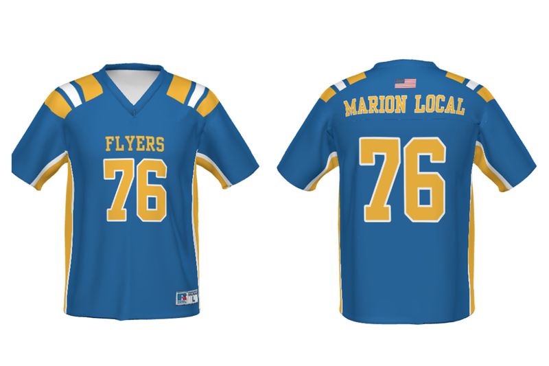 76- Marion Local Sublimated Fanwear Football Jersey