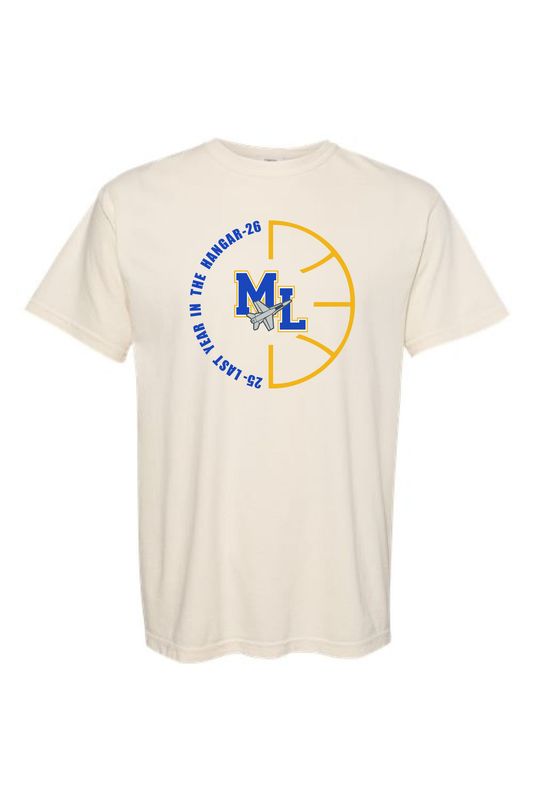 Comfort Colors Garment Dyed Heavyweight T-shirt - 1717 - Basketball with 2 Color Design